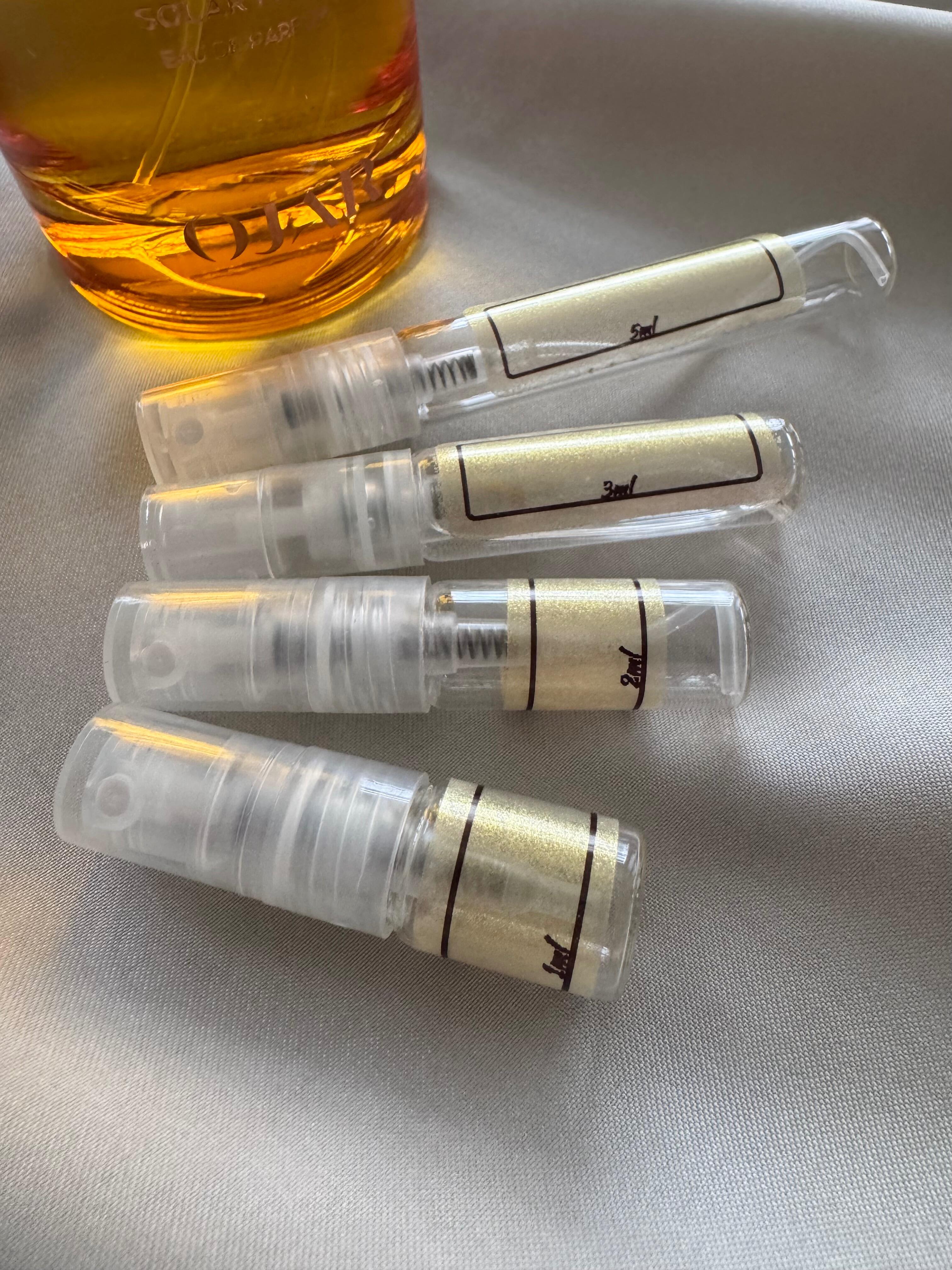 Ojar Solar Flair perfume with sample bottles