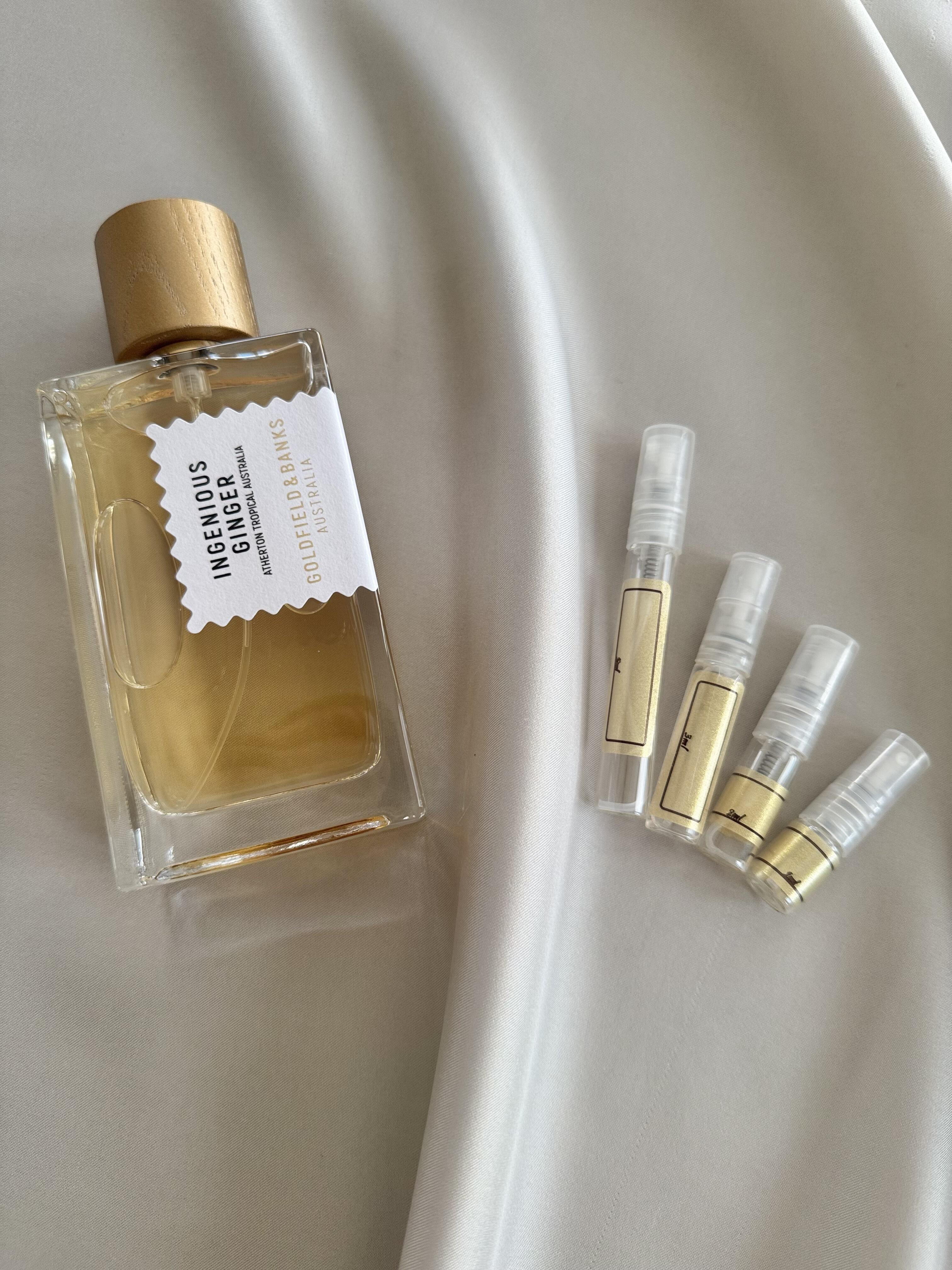 Goldfield & Banks Ingenious Ginger with sample bottles