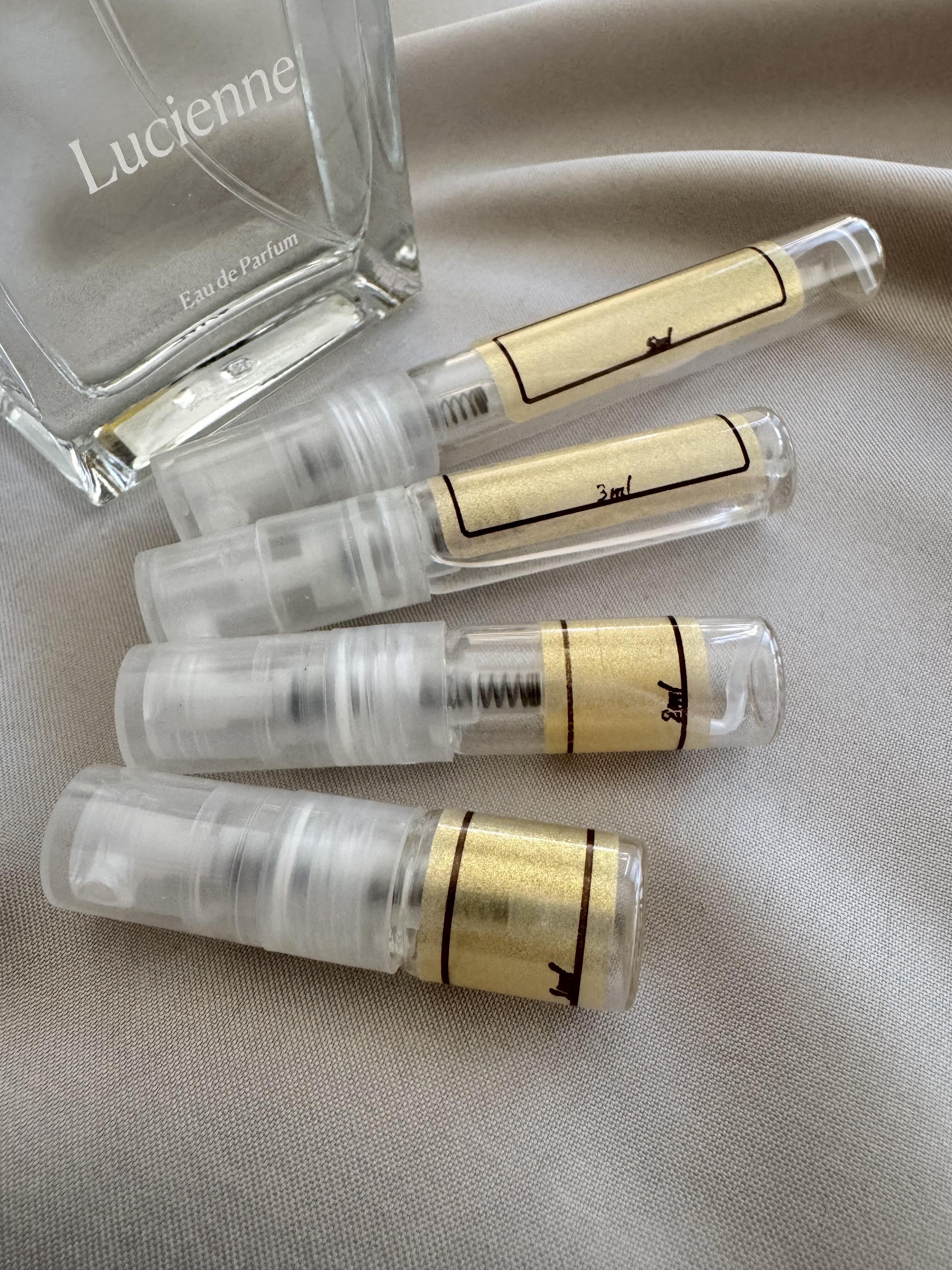 Liis Lucienne and sample bottles