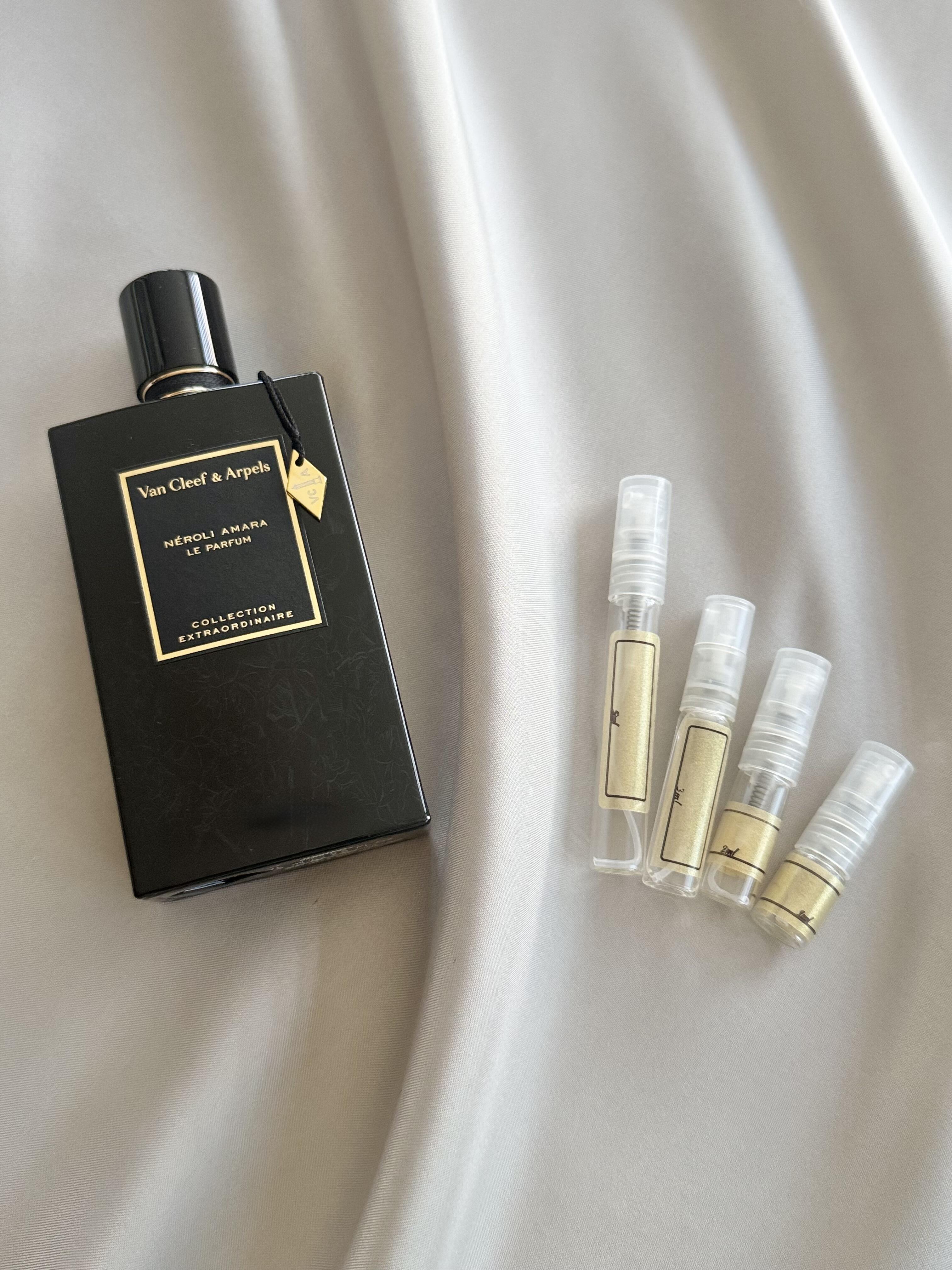 Van Cleef & Arpels Neroli Amara Le Parfum with sample bottles