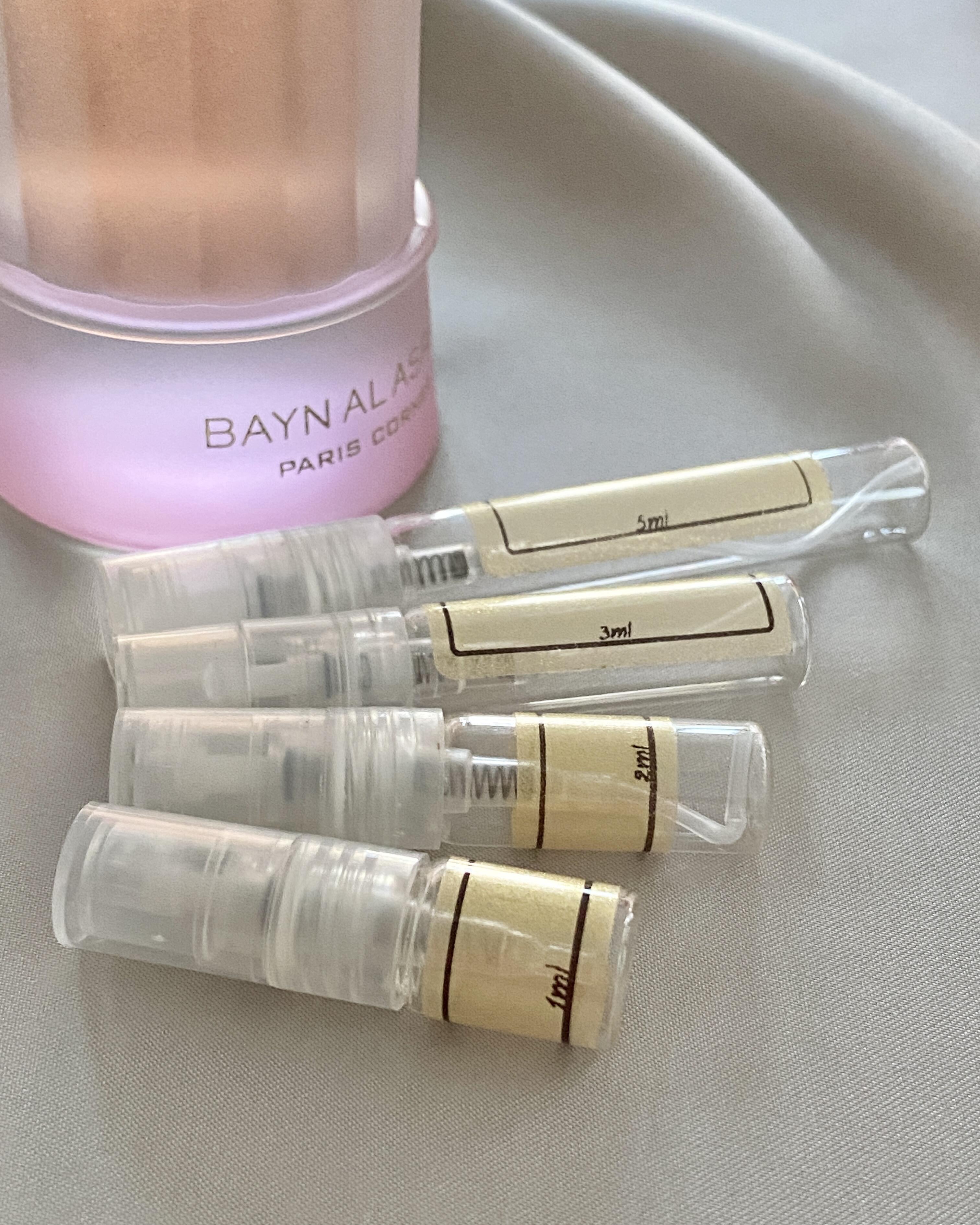 Paris Corner Bayn Al Asrar and sample bottles