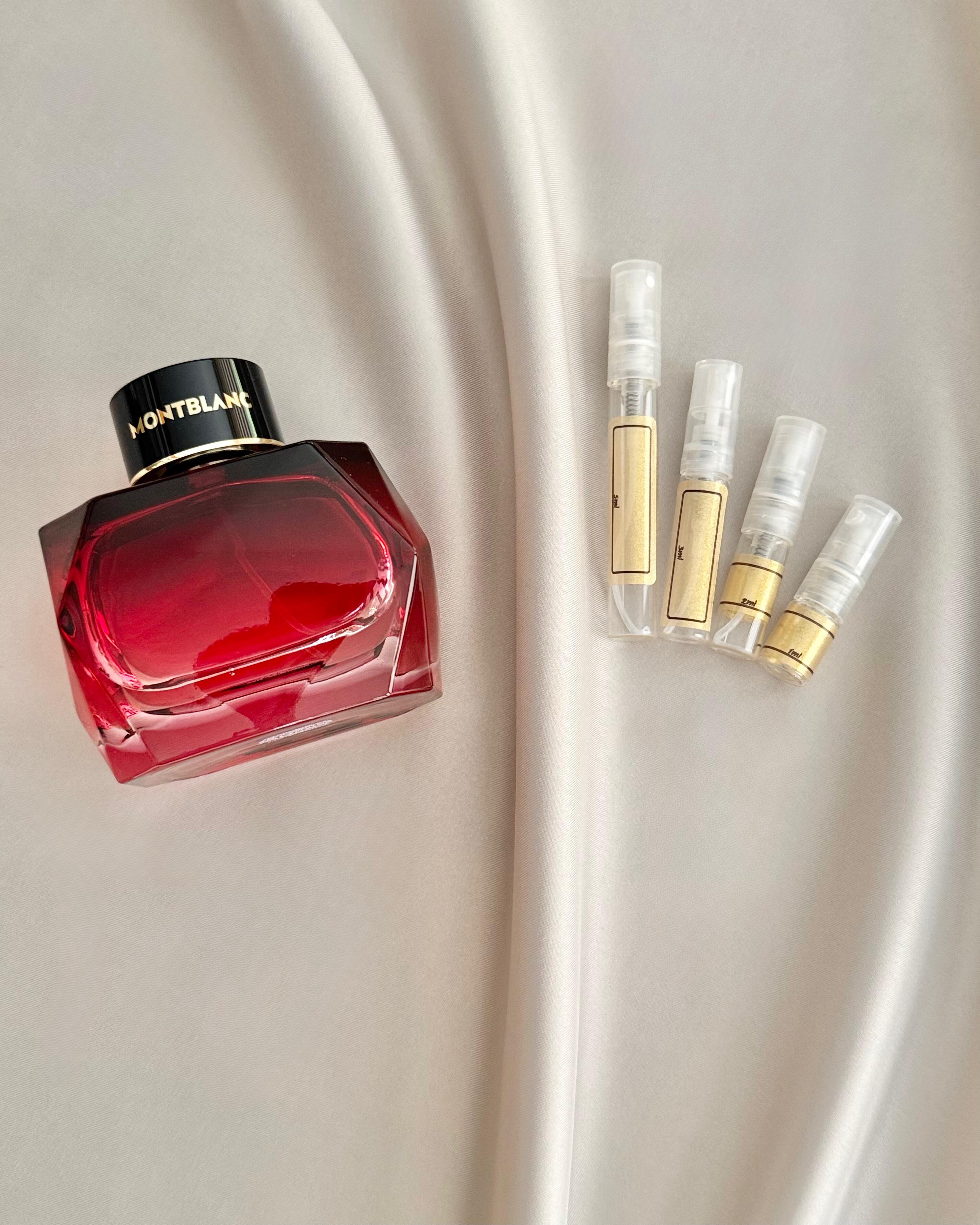 Montblanc Signature Elixir with sample bottles
