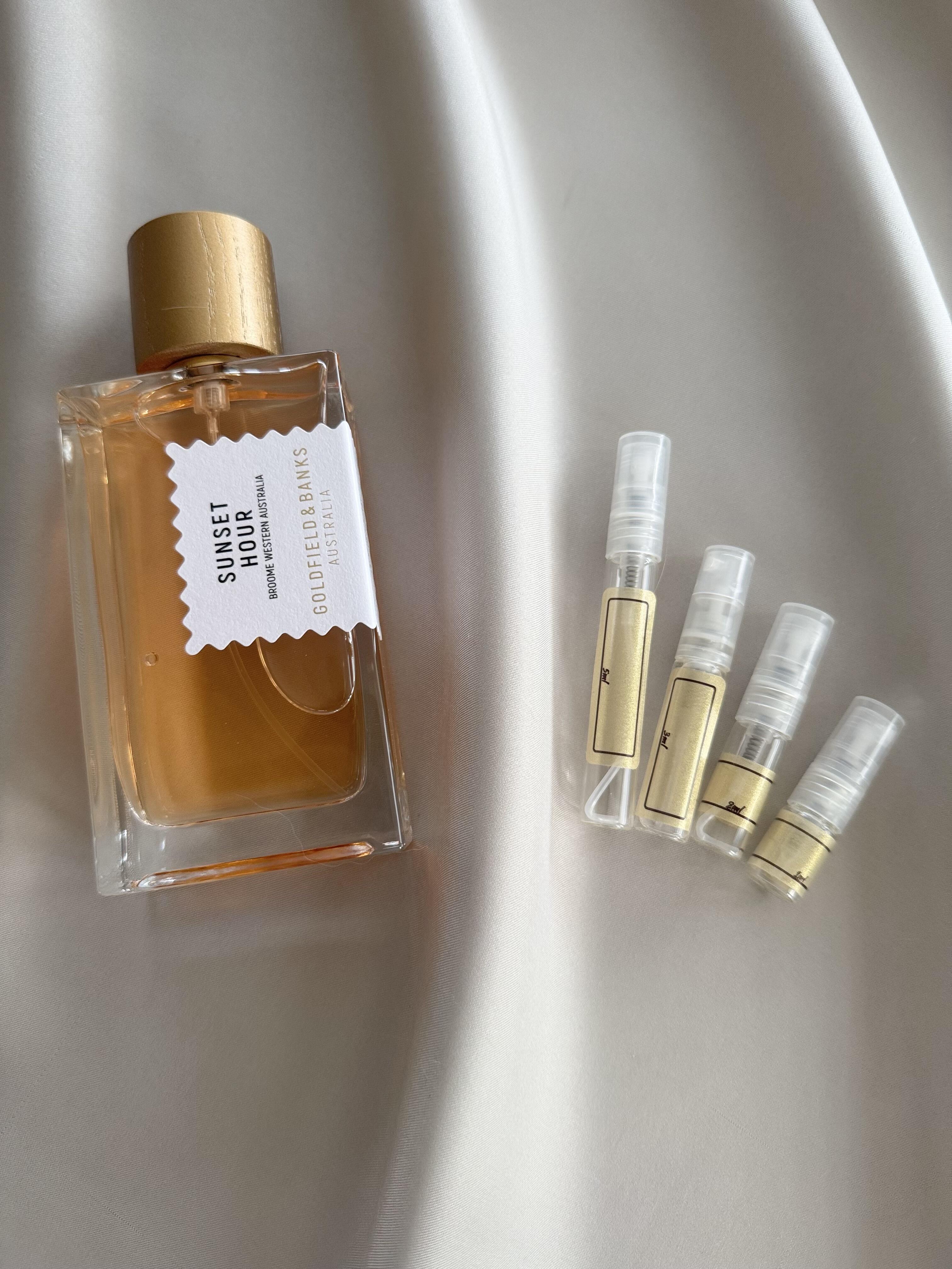 Goldfield & Banks Sunset Hour with sample bottles