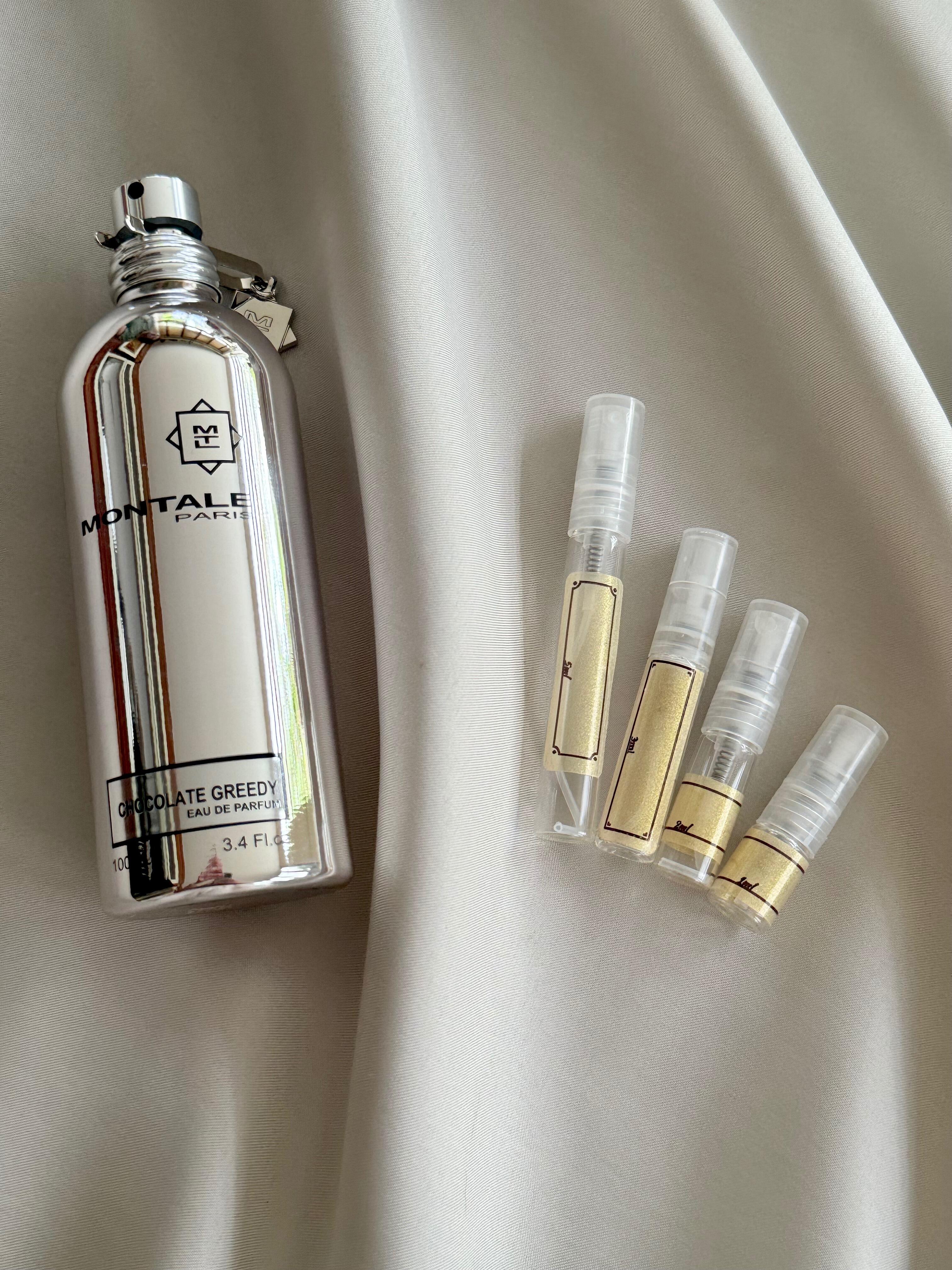 Montale Chocolate Greedy perfume with sample bottles