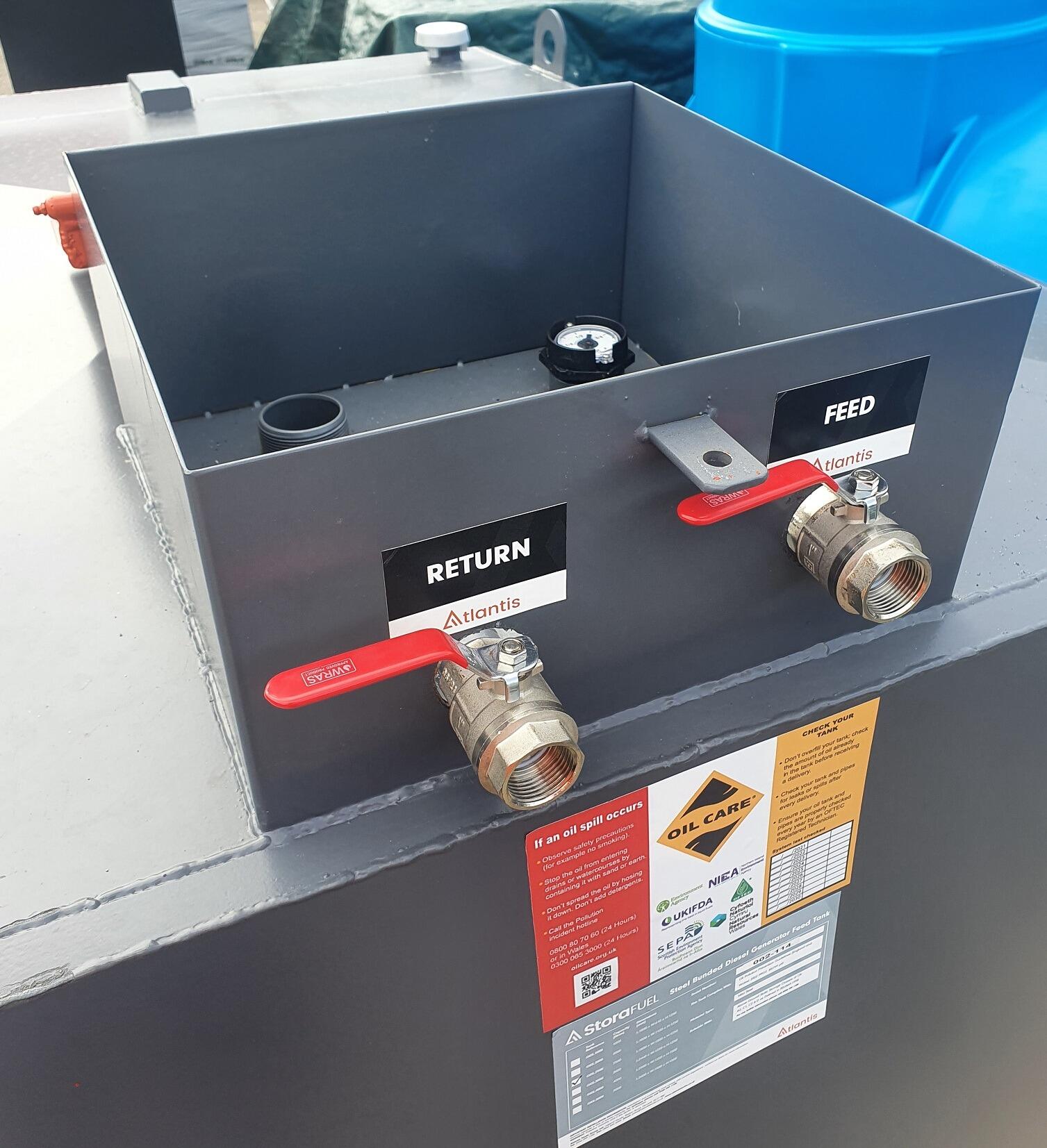 Generator tank feed and return valve