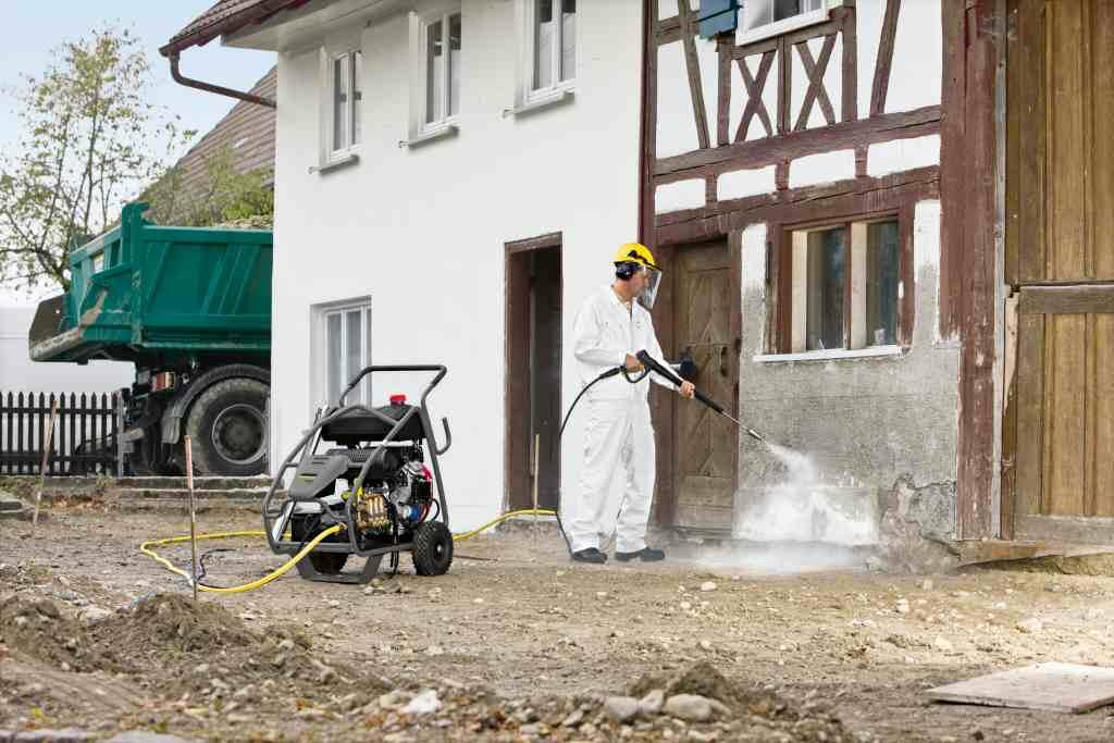 Ultra High Pressure Washer Trolley HD 9 50 construction site 4