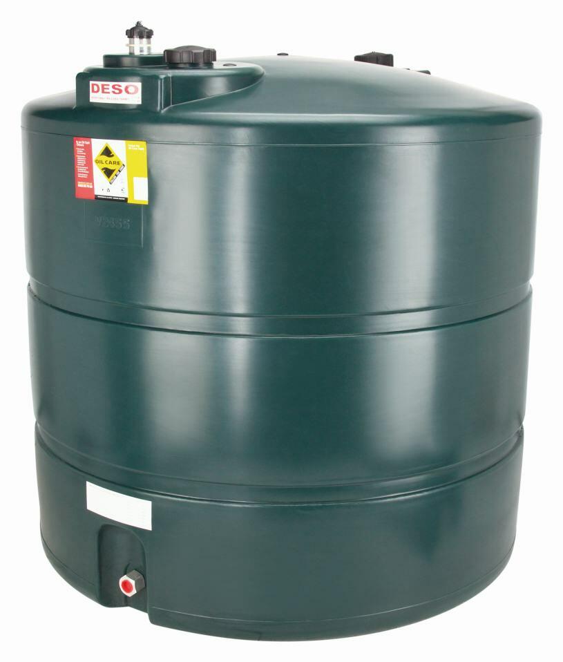 vertical 2455 litre single skin oil tank V2455
