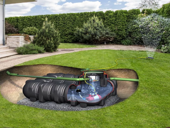 Rainwater harvesting setup