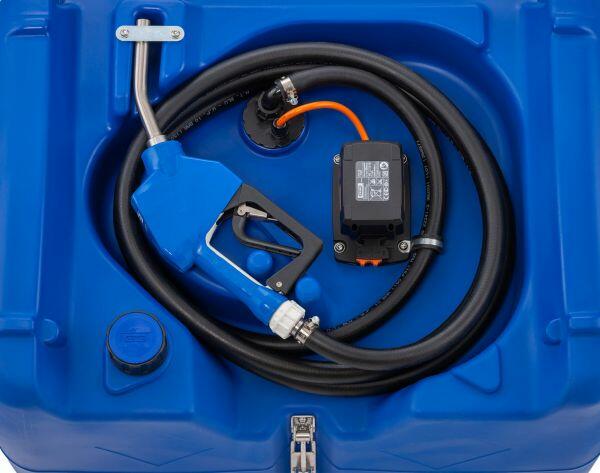 Adblue tank with CAS battery