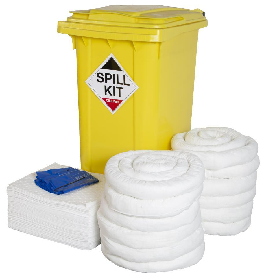 240l Yellow Wheeled Bin Spill Kit OSK240