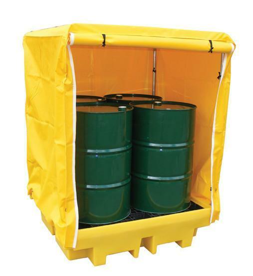 BP4C 4 drum spill pallet with cover