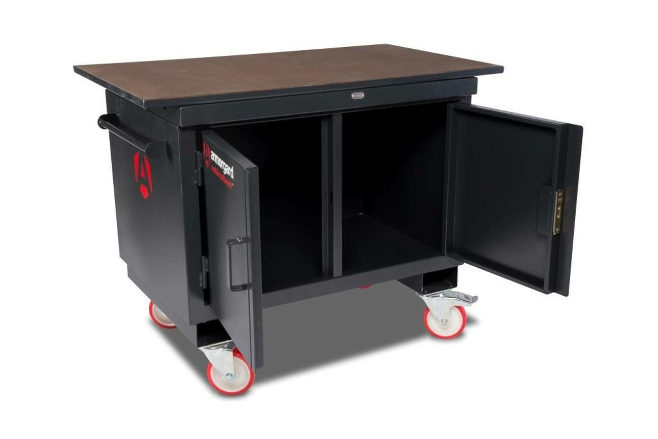BH1270VF open with top mobile workbench heavy duty cabinet vice