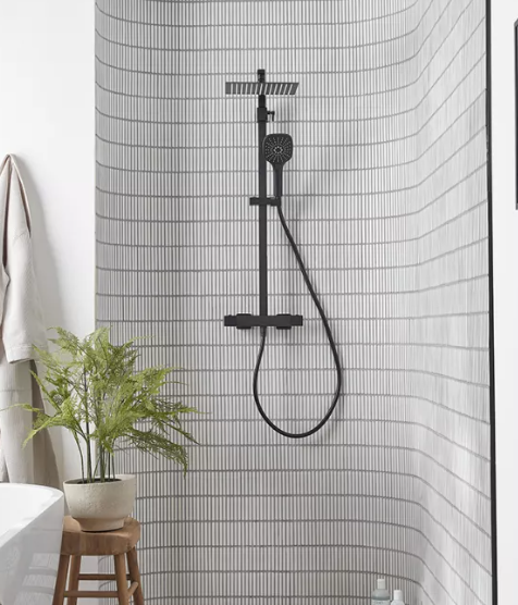 Recite Dual Function Bar Valve Shower System - Chrome, Black or Brushed  Brass