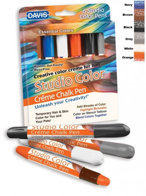 Studio Color Creme Chalk Pens, Pack of 6 Essential Colors