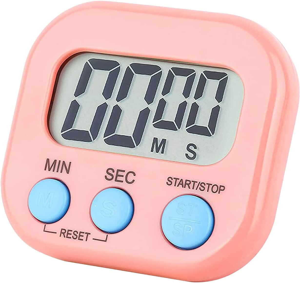 Kitchen Timer Digital Visual Timer Magnetic Clock Stopwatch Countdown Timer  Large LCD Screen Display for Cooking 