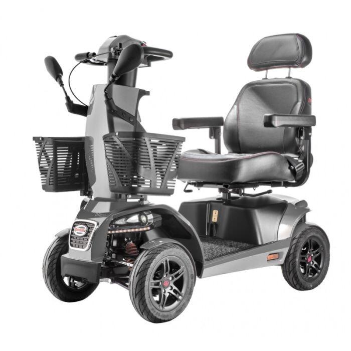 Freerider FR1 Mobility Scooter with two baskets either side of the tiller