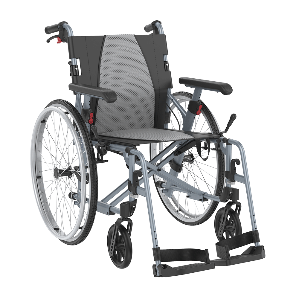 Rehasense Icon 35 LX Self-Propelled Wheelchair with removable leg rests