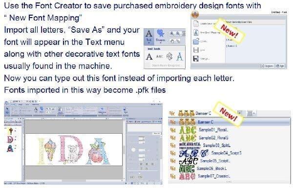 PE-Design 11 Font mapping