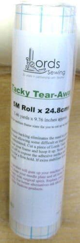 Tacky Tear-away 5M Roll x 24.8cm, 5.46yds x 9.7in