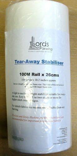 Tear-away 100M Roll x 26cms, 109yds x 10.2in