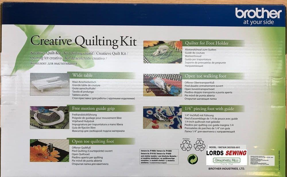 Quilting Kit for F420, F480, F560 & F580 Box Back