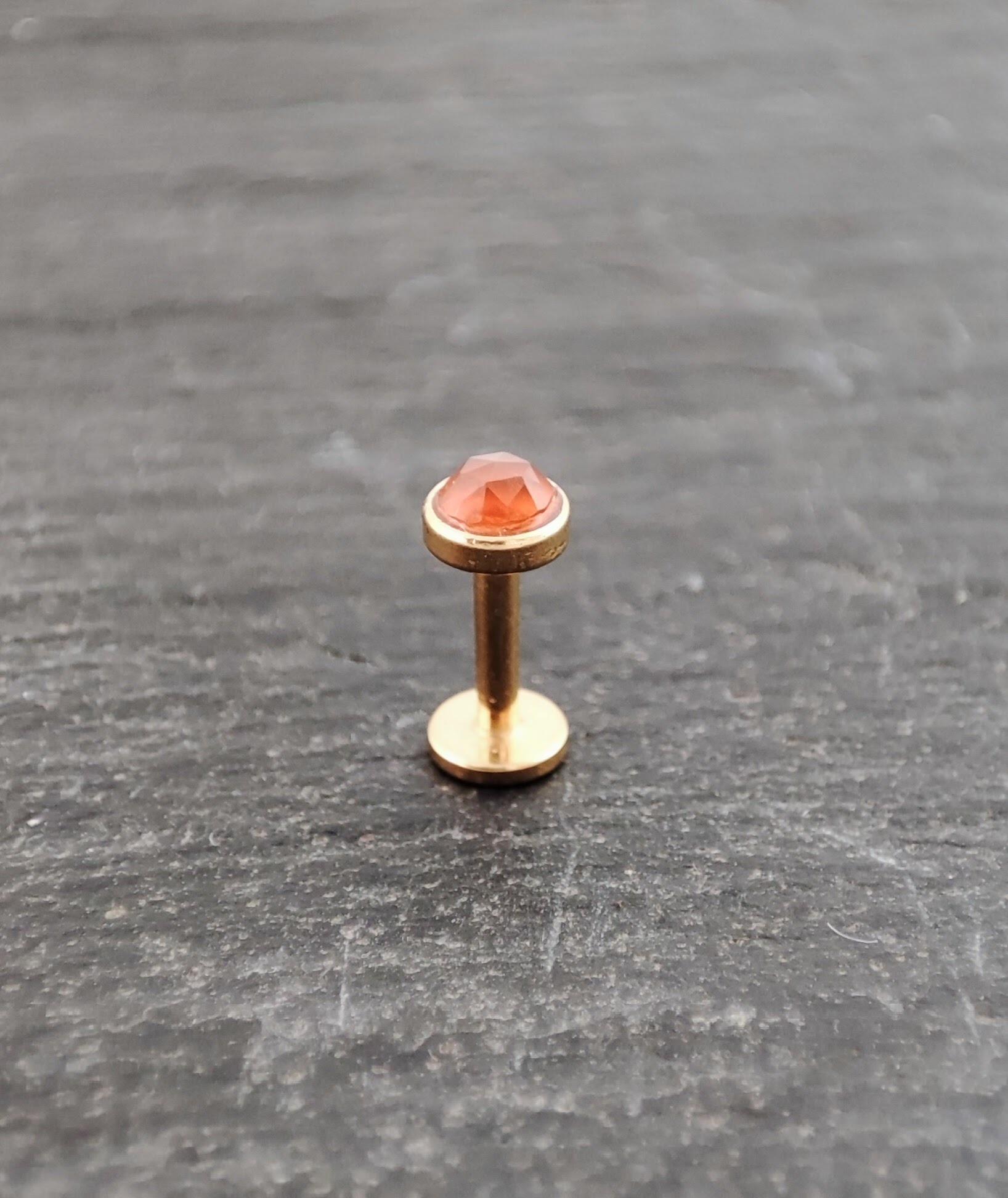 Rose gold labret stud hot sale