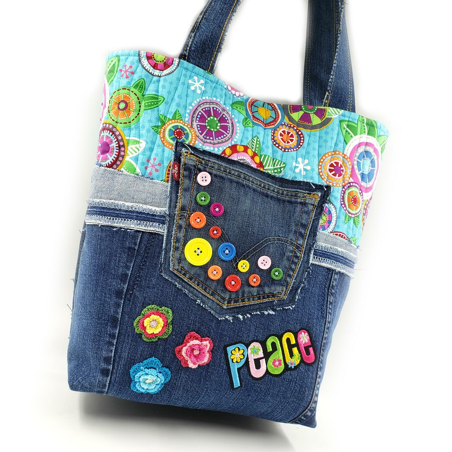 Fuzzbags - unique, bright and funky tote bags made in the UK by Rache