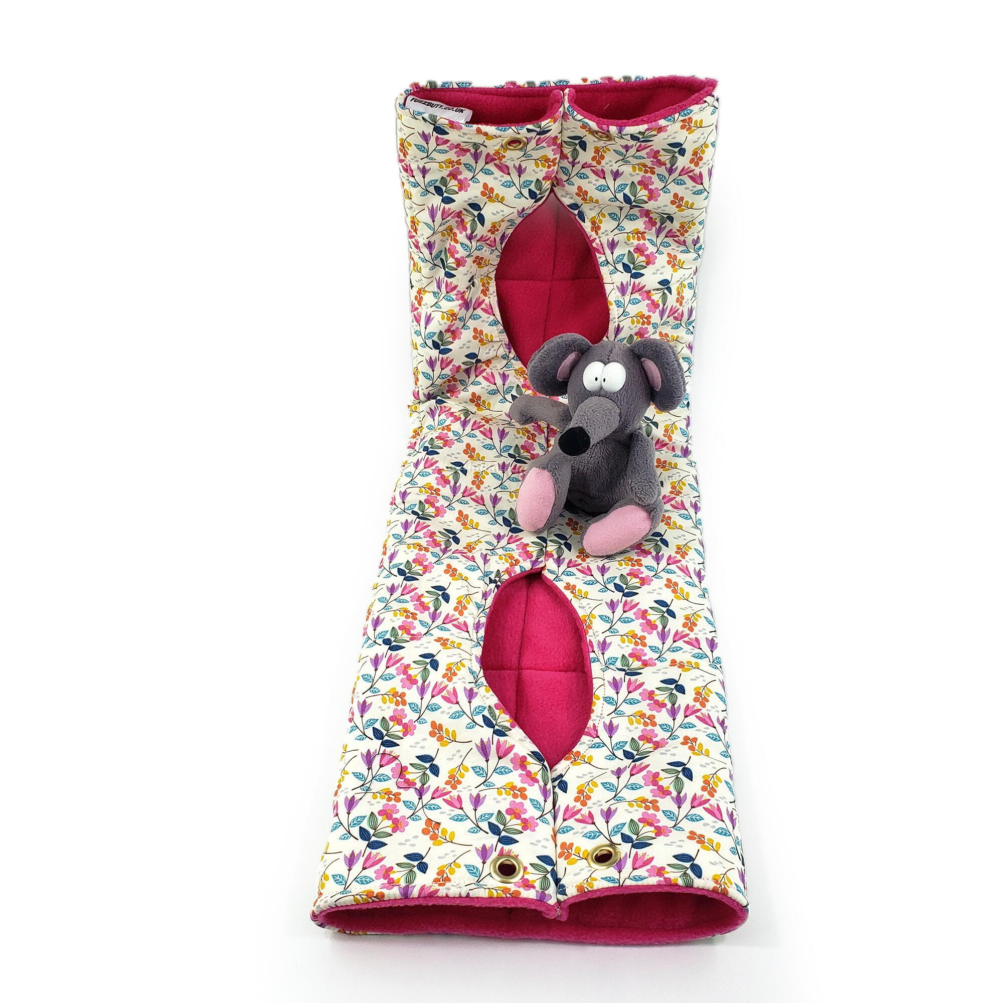 Large fleece hanging tube for rats, chinchillas, degu, small furries