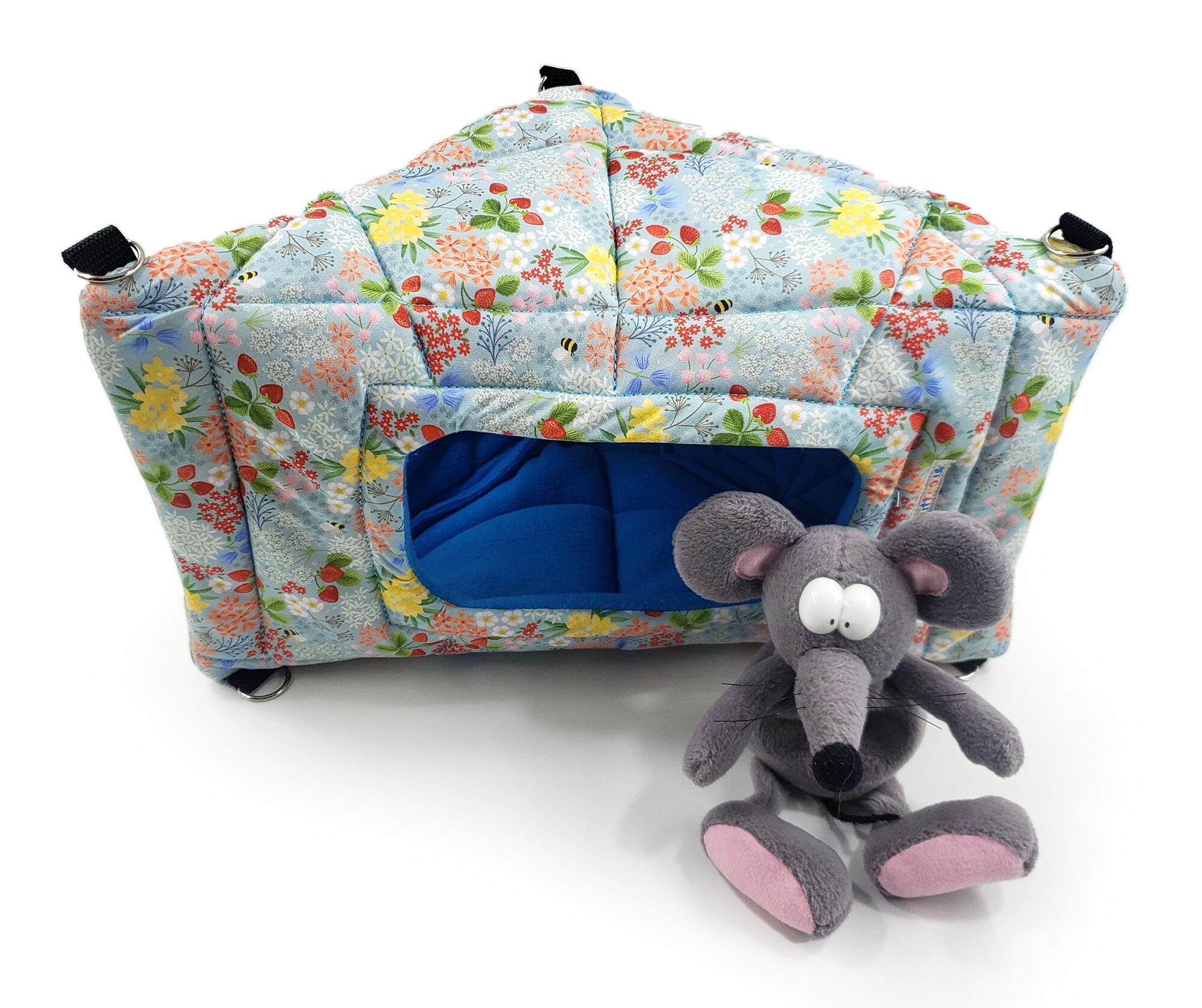 Fuzzbutt Cheezwedge floor-standing or hanging corner house for your rat, chinchilla, guinea pig
