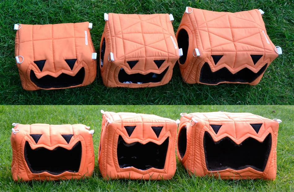 Fuzzbutt Halloween Pumpkin Cube, fleecy hanging cage cube for rats, chinchillas, small furries