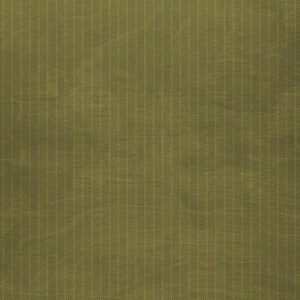 Olga Olive - Green Linen mix fabric, Patterned, Striped