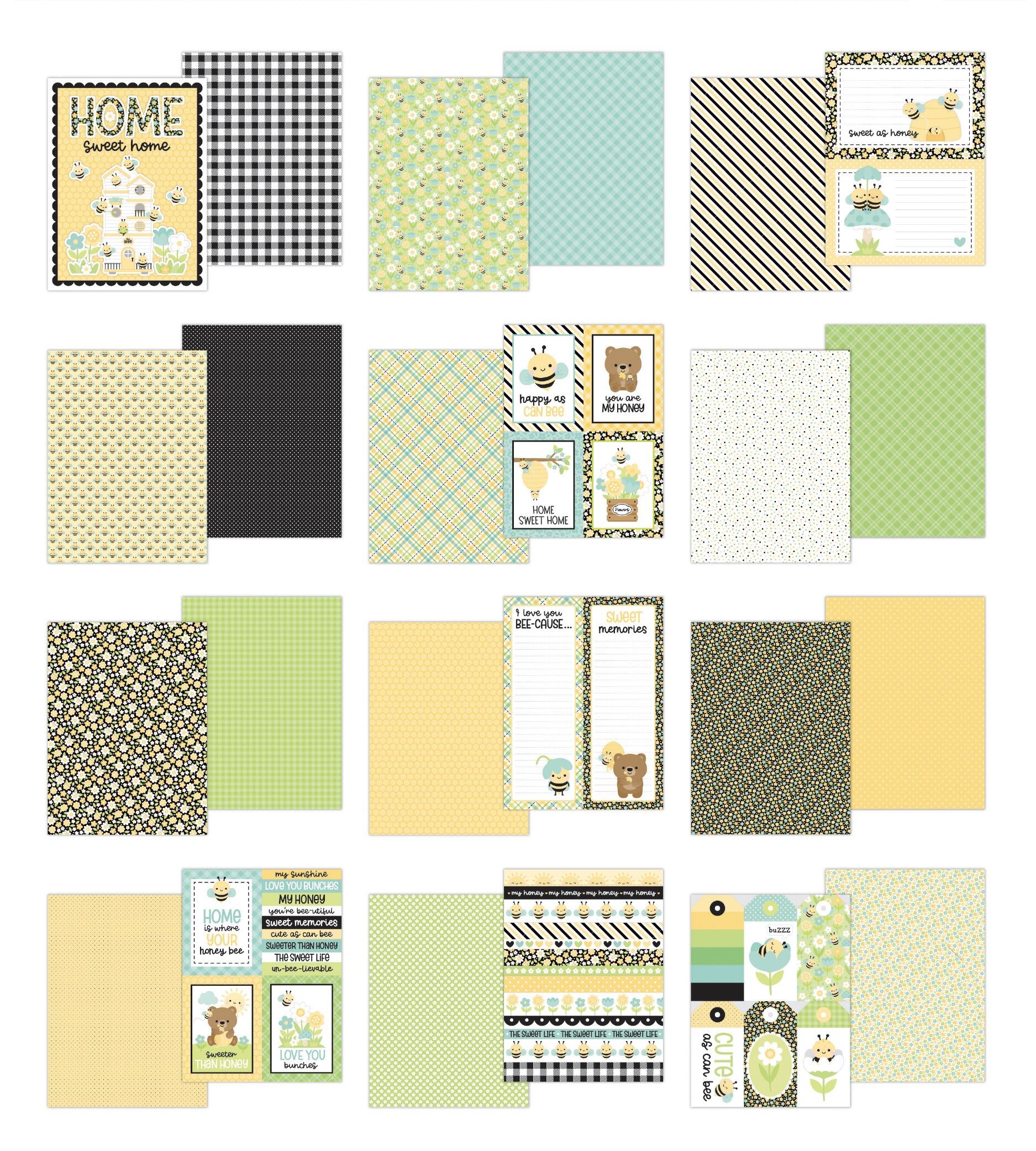 Doodlebug 6x6 Gingham Swiss Dot Paper Pad - 24 Double Sided Cardstock Sheets In Rainbow Colors