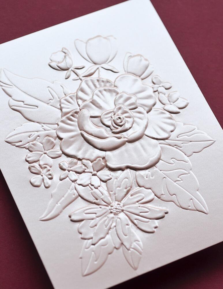 Memory Box - EF1025 Cheerful Floral 3D Embossing Folder and Die