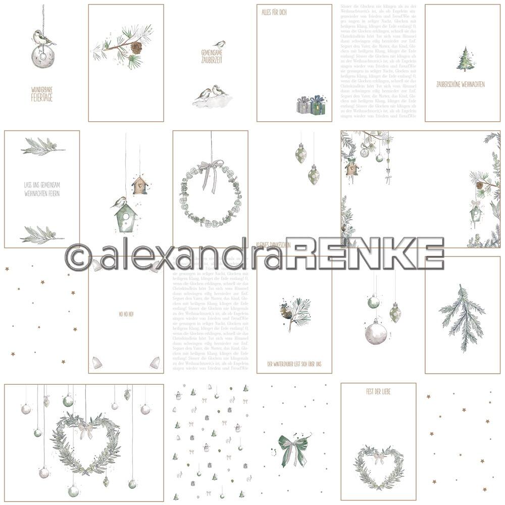 Alexandra Renke Design Paper 12x12 - 10.2041 Floral Christmas Green ...