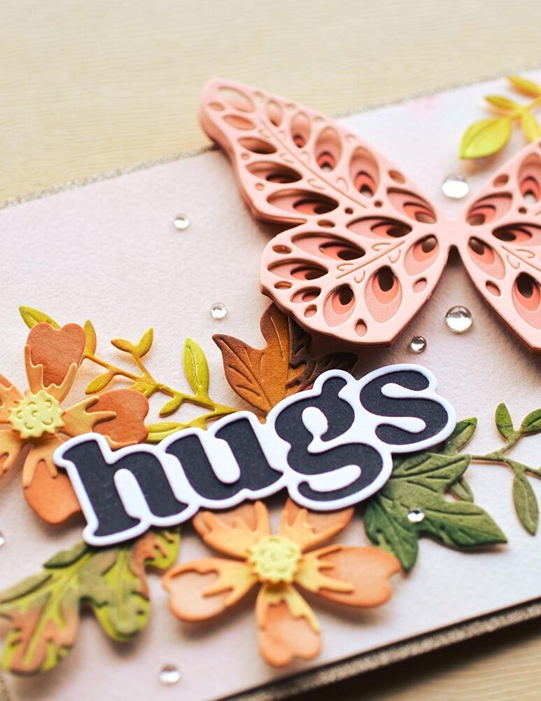 Birch Press Design 57547 Big Hugs Vintage Sentiment craft die