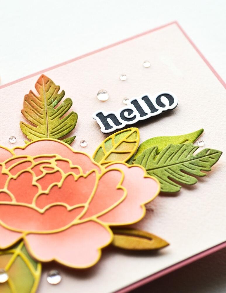 Birch Press Design - 57550 Hello Vintage Sentiment craft die