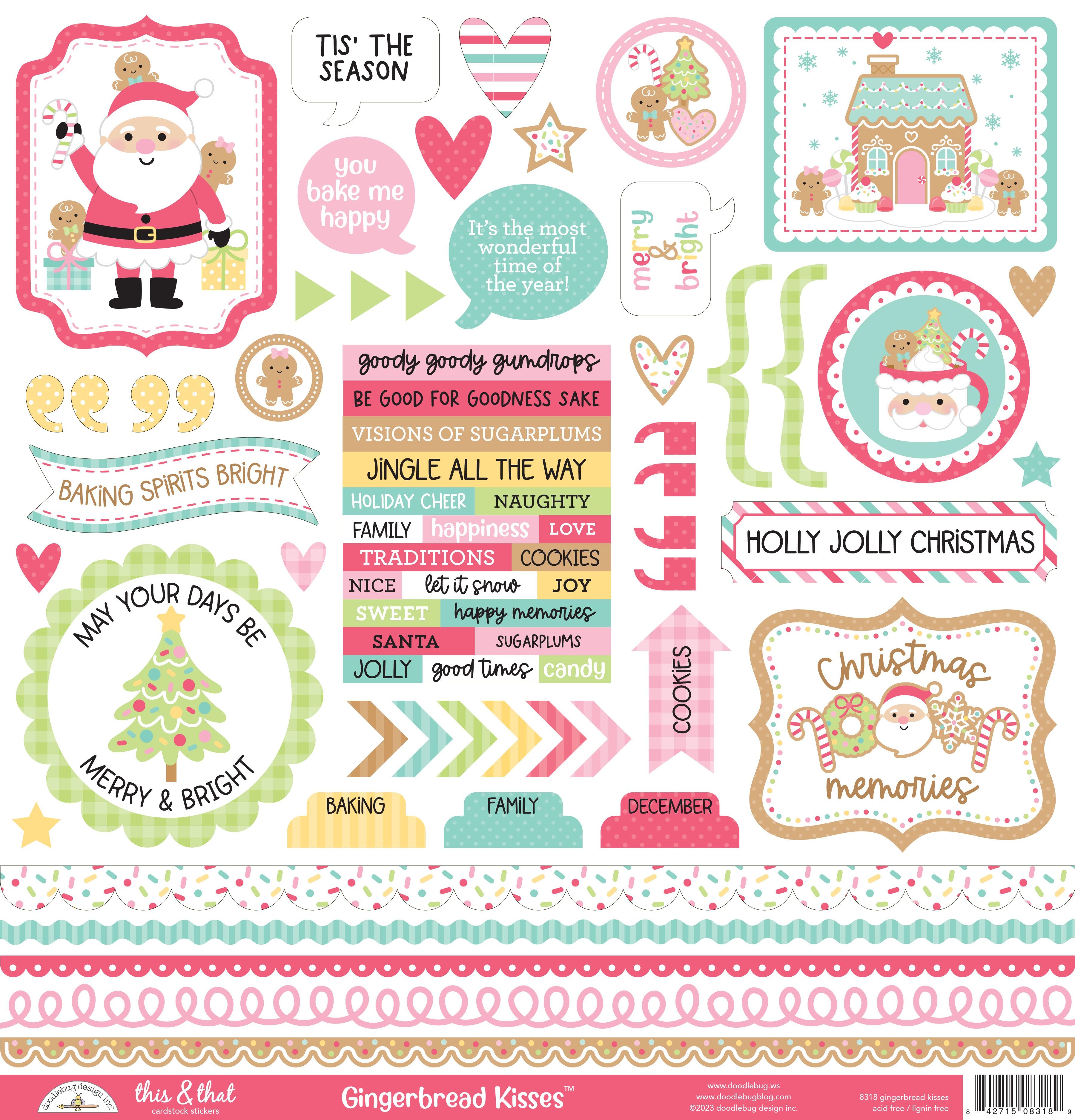 Doodlebug Design - Gingerbread Kisses Collection - Christmas