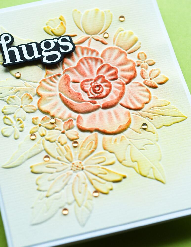 Memory Box - EF1025 Cheerful Floral 3D Embossing Folder and Die