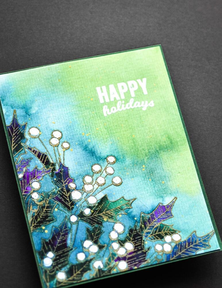 Memory Box - CS2084 Leaves and Berries Cling Stamp set