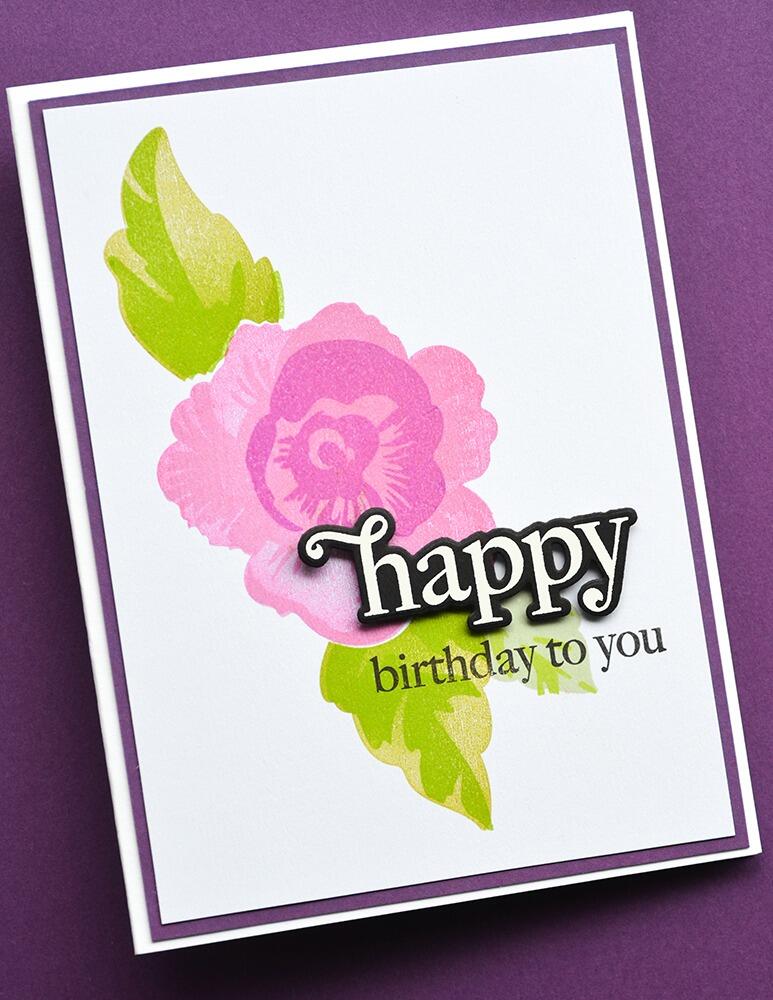 Memory Box - CL5279D Bold Cheerful Floral Clear Stamp Set and Die