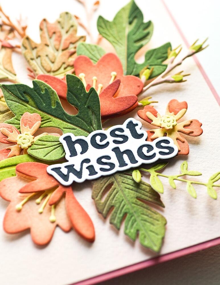 Birch Press Design - 57552 Best Wishes Vintage Sentiment craft die