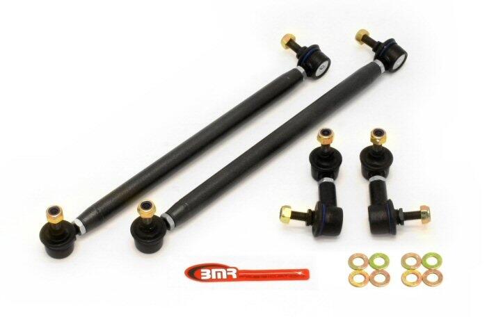 The amount of force exerted on the sway bar end link is staggering?especially if you?ve upgraded to an aftermarket sway bar, like BMR Suspension's SB030 or SB037. The stock end links are weak and can bend or break.