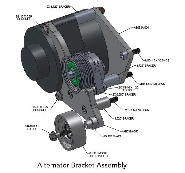 ATI 3LSAT-002 - LSX Alternator Bracket