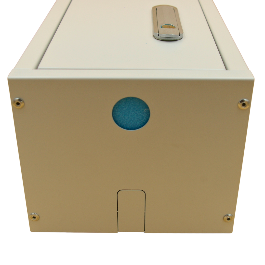 Bottom view showing hose access hole