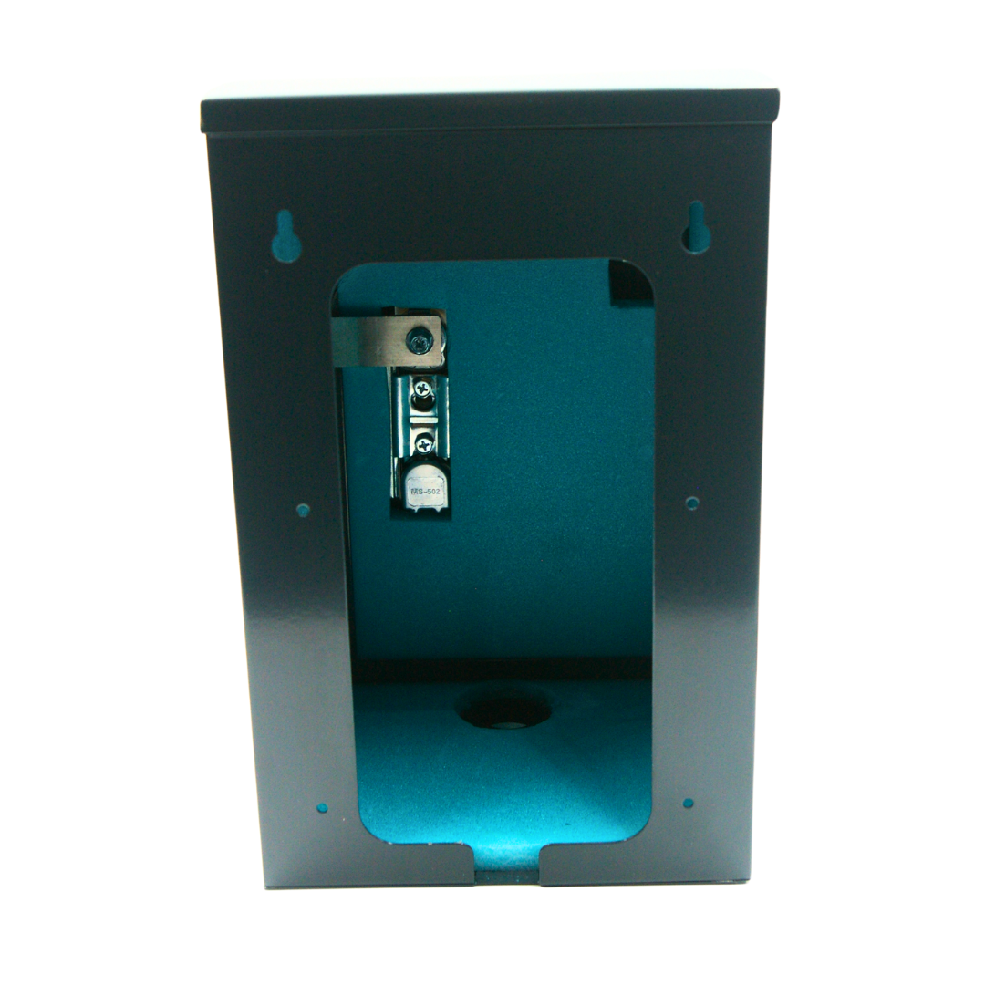 Rear view showing fixing points and aperture