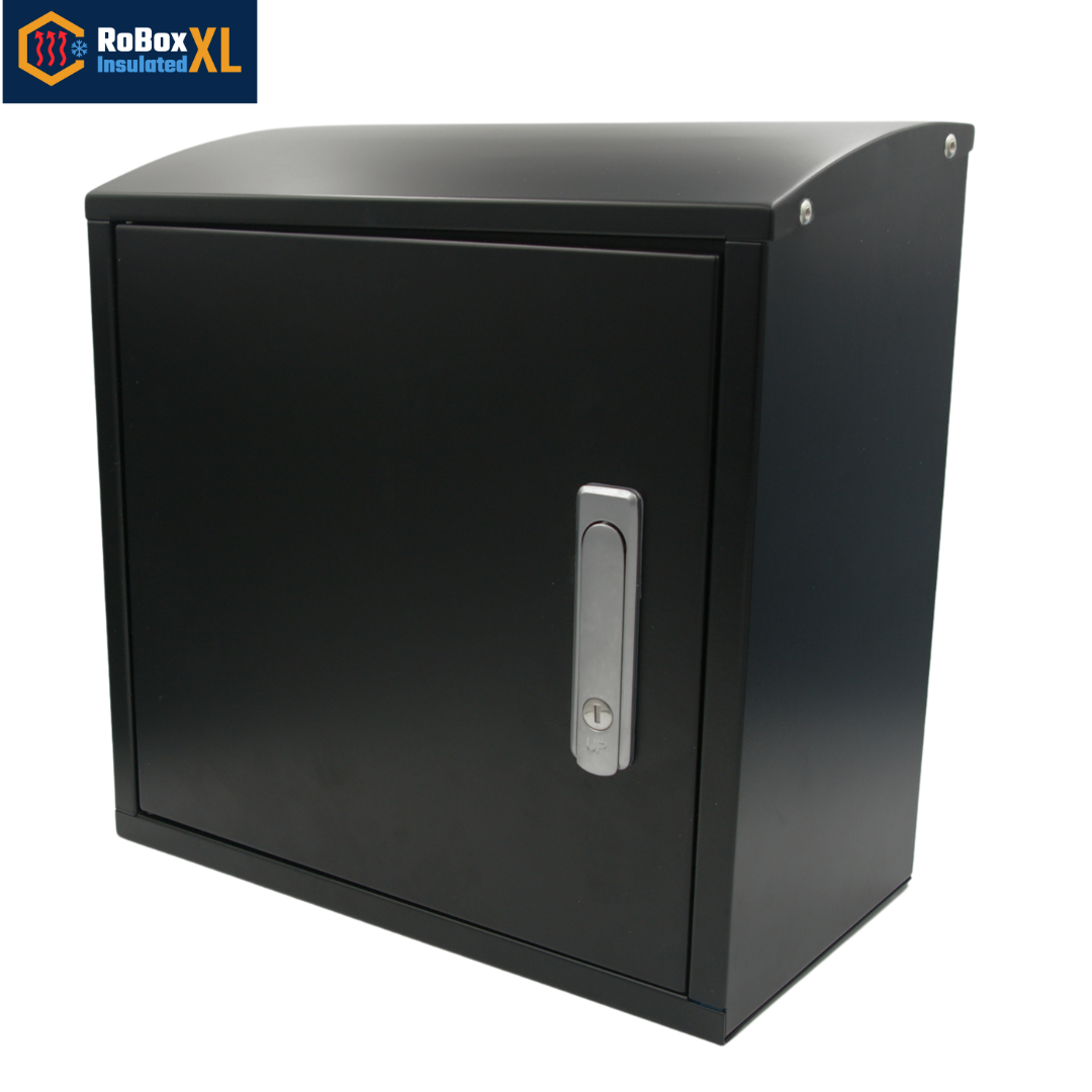 Large Double Tap Lock Insulated box Black Powder Coat