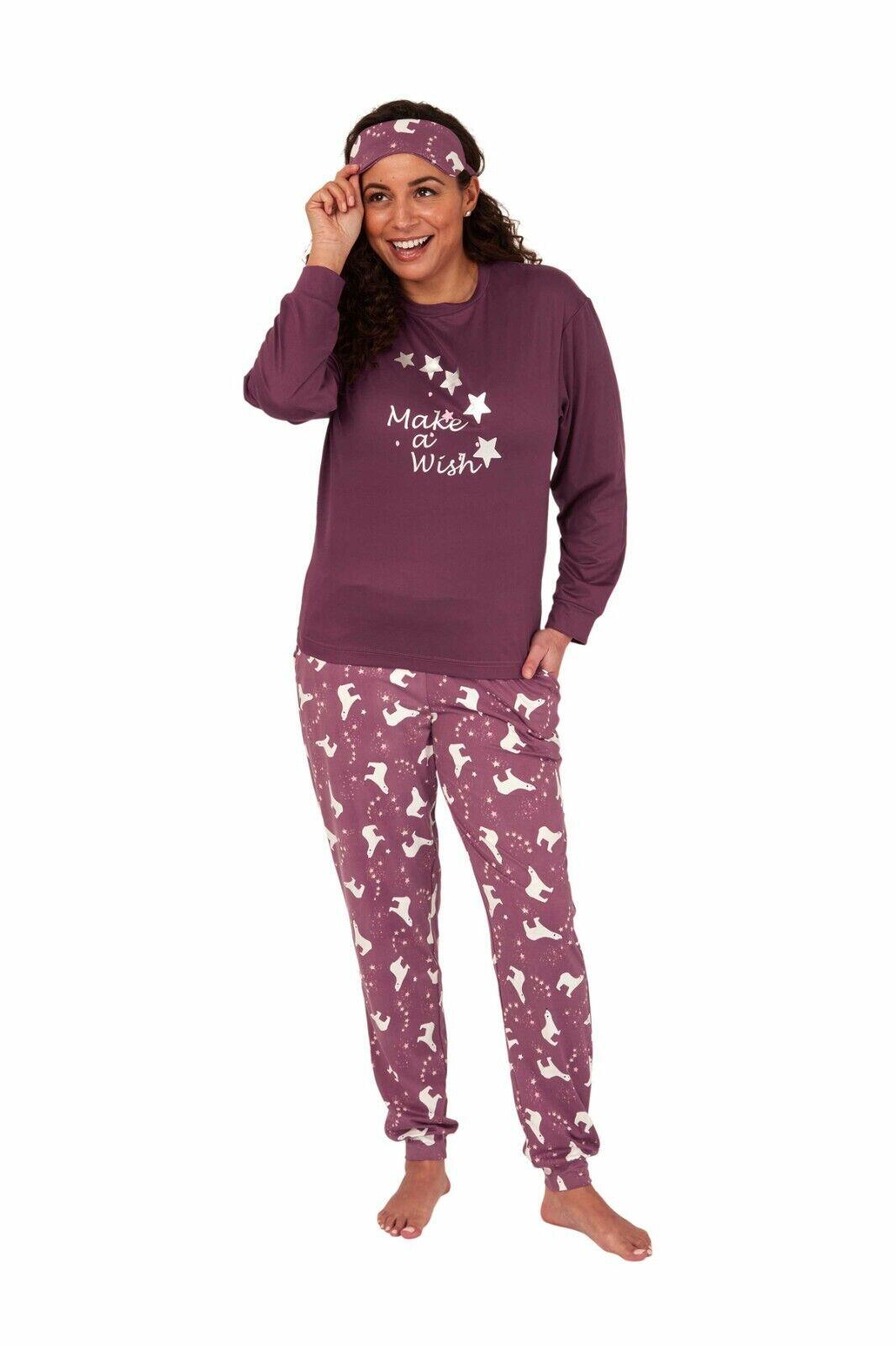 Ladies Robin Fleece Pyjamas Set Ruby