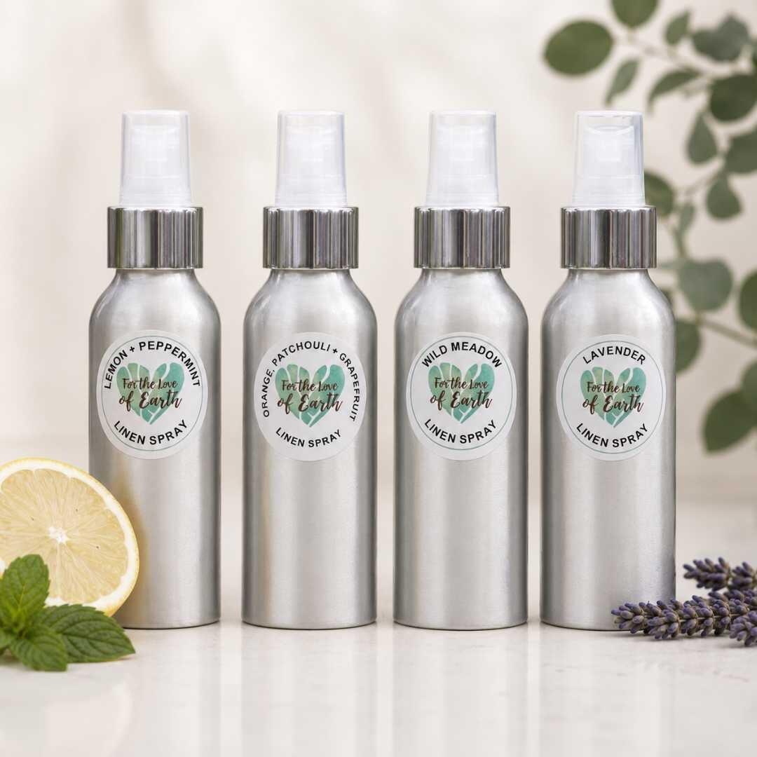 a selection of sustainable linen sprays