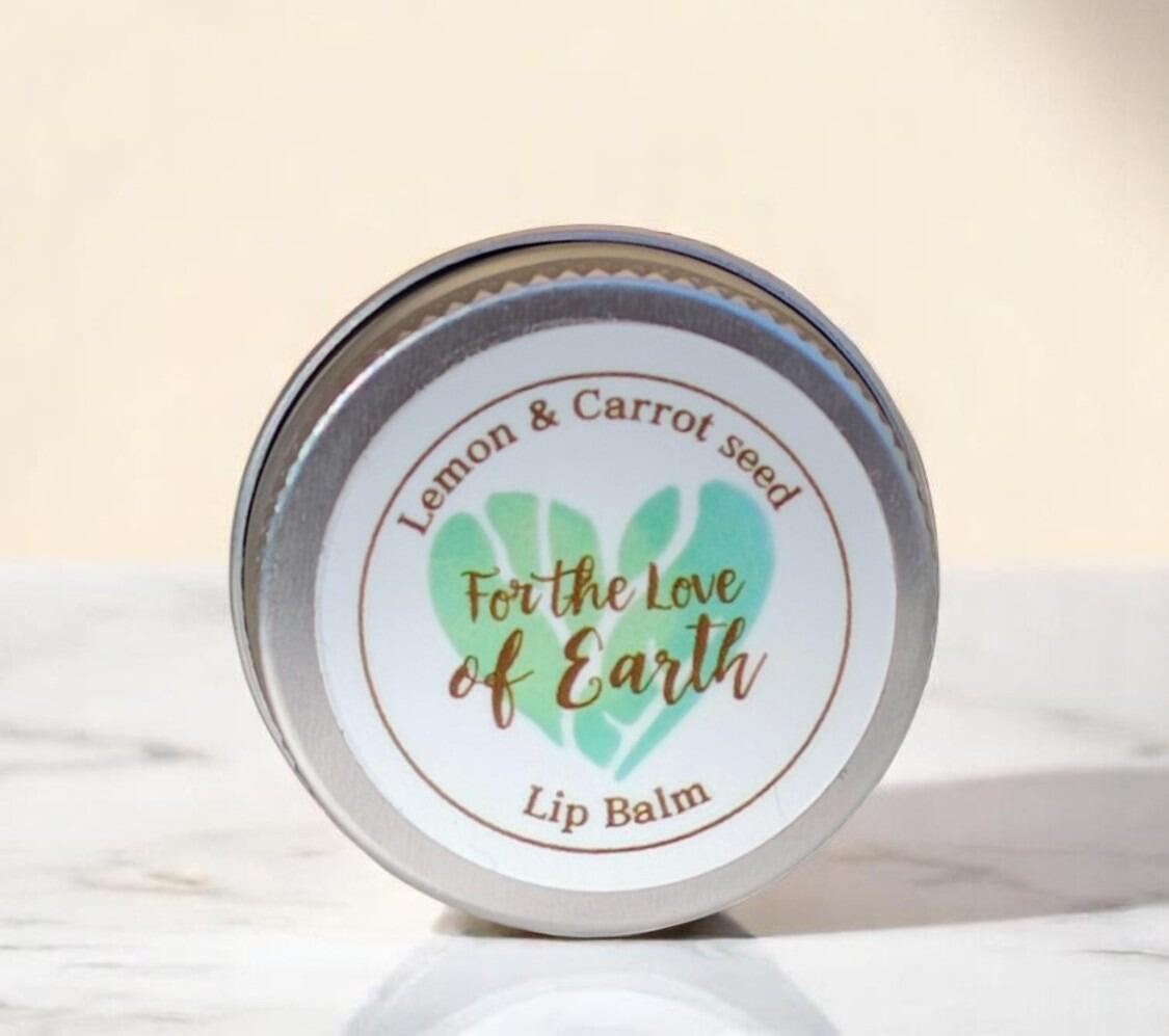natural lip balm in a tin