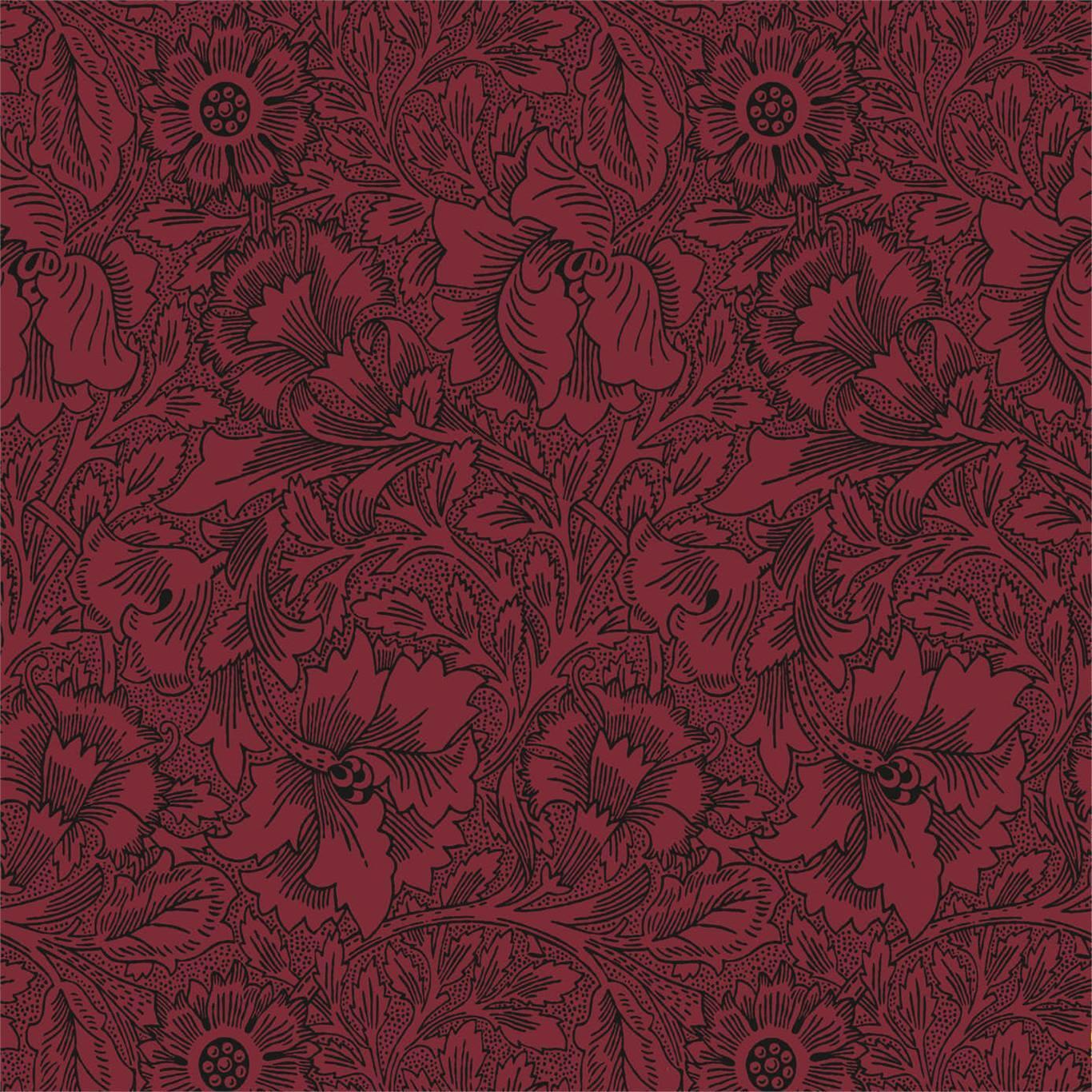 Morris and Co Poppy Wallpaper Approved Morris & Co Retailer